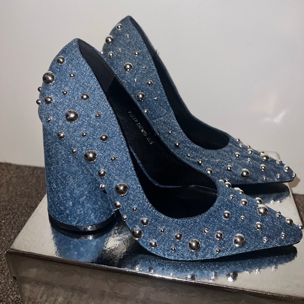 Azalea Wang Denim Heels